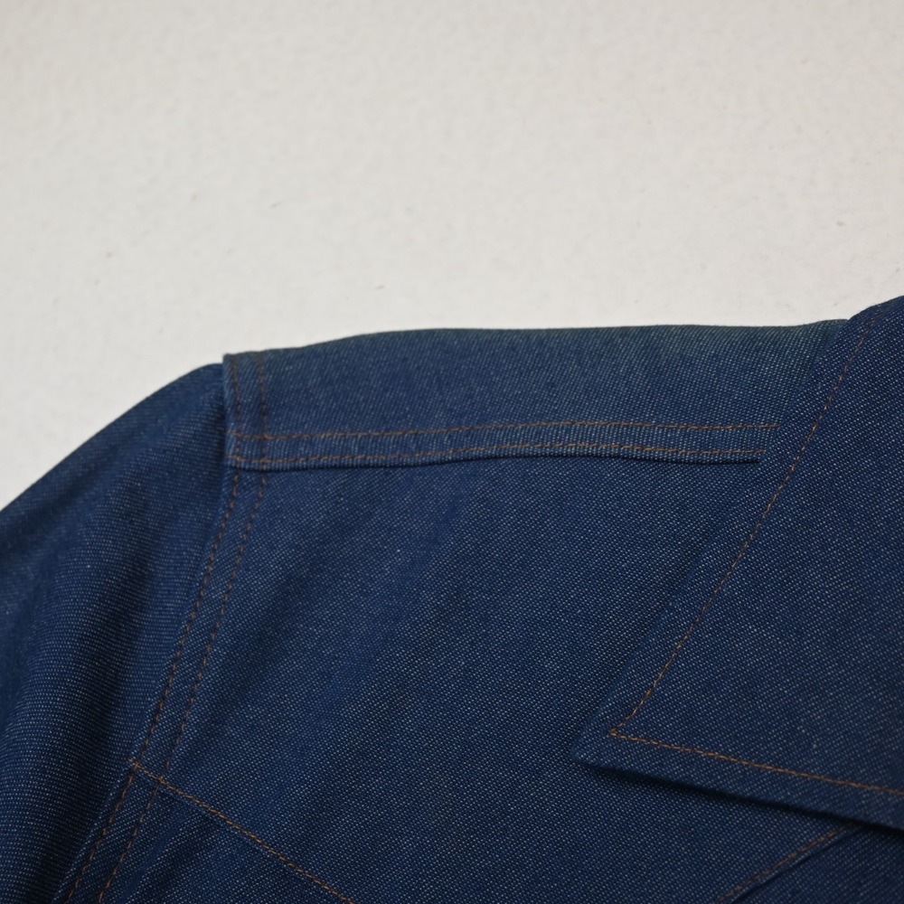 Vtg Wrangler Large Cotton Denim Pearl Snap L/S Western Rockabilly Rodeo Shirt - Picture 6 of 12